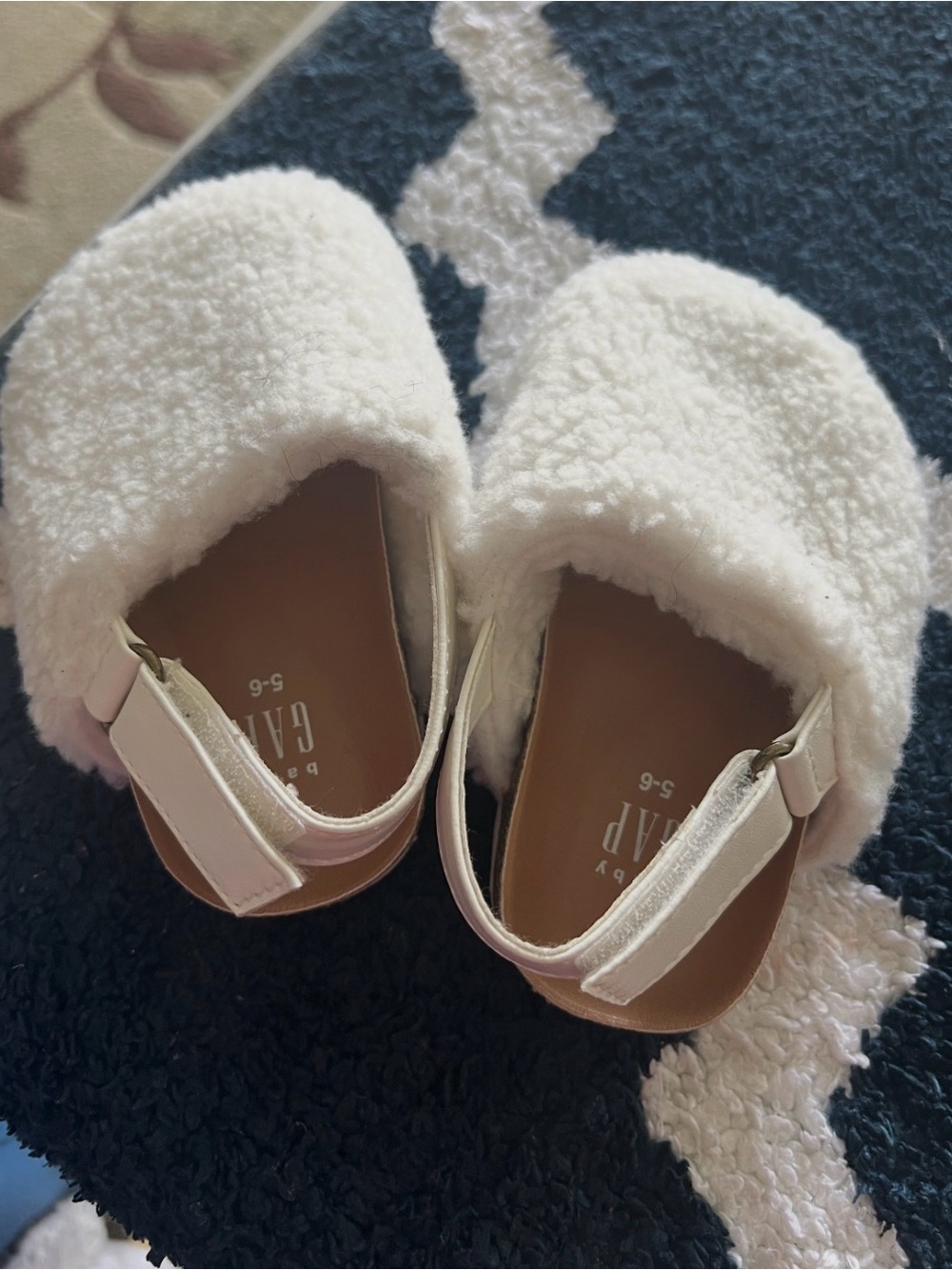 GAP Cream Sherpa Slingback Baby/Toddler Shoes